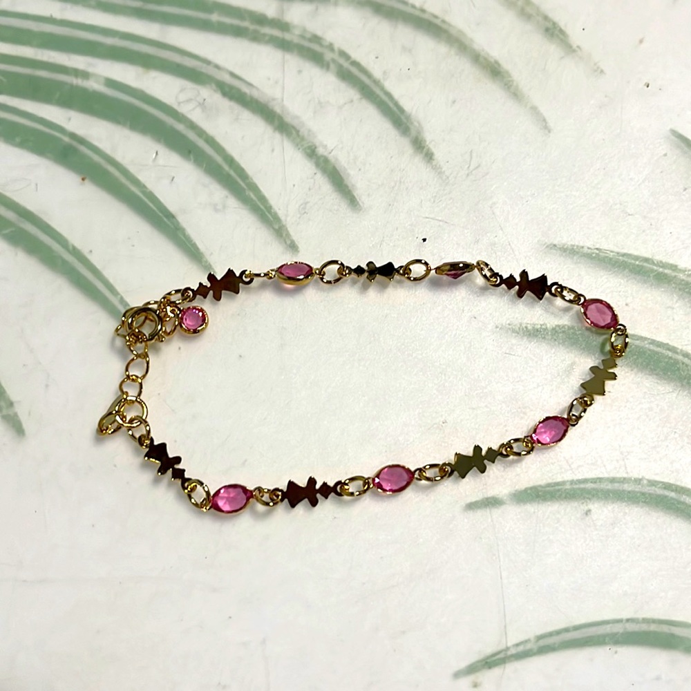 Goldtone rhinestone bracelet